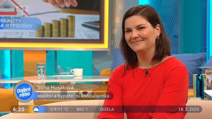 Soňa Husáková ve vysílání Dobrého rána České televize