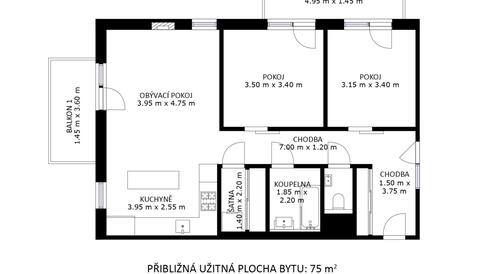 Prodej moderního bytu 3+kk se dvěma balkony a garážovým stáním – Rajhrad, Brno-venkov - #20
