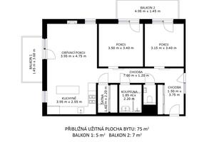 Nabídka přes realitního makléře Brno: Prodej moderního bytu 3+kk se dvěma balkony a garážovým stáním – Rajhrad, Brno-venkov 20